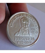 Vintage Silver Medal .999 / 1973 Hanover PA Gobrecht / Rittenhouse , 20 ... - $34.65