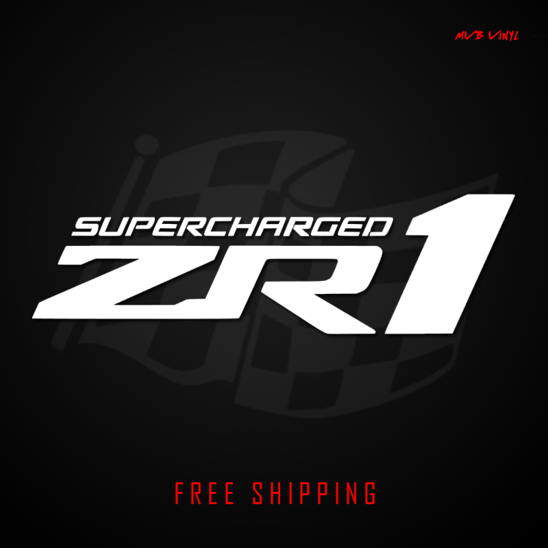 ZR1 Supercharged Emblem Vinyl Body Decal Window Sticker | Corvette ...