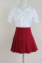 DARK GREEN Pleated Skirt Women Girls Campus Style Pleated Mini Skirt - Plus Size image 15