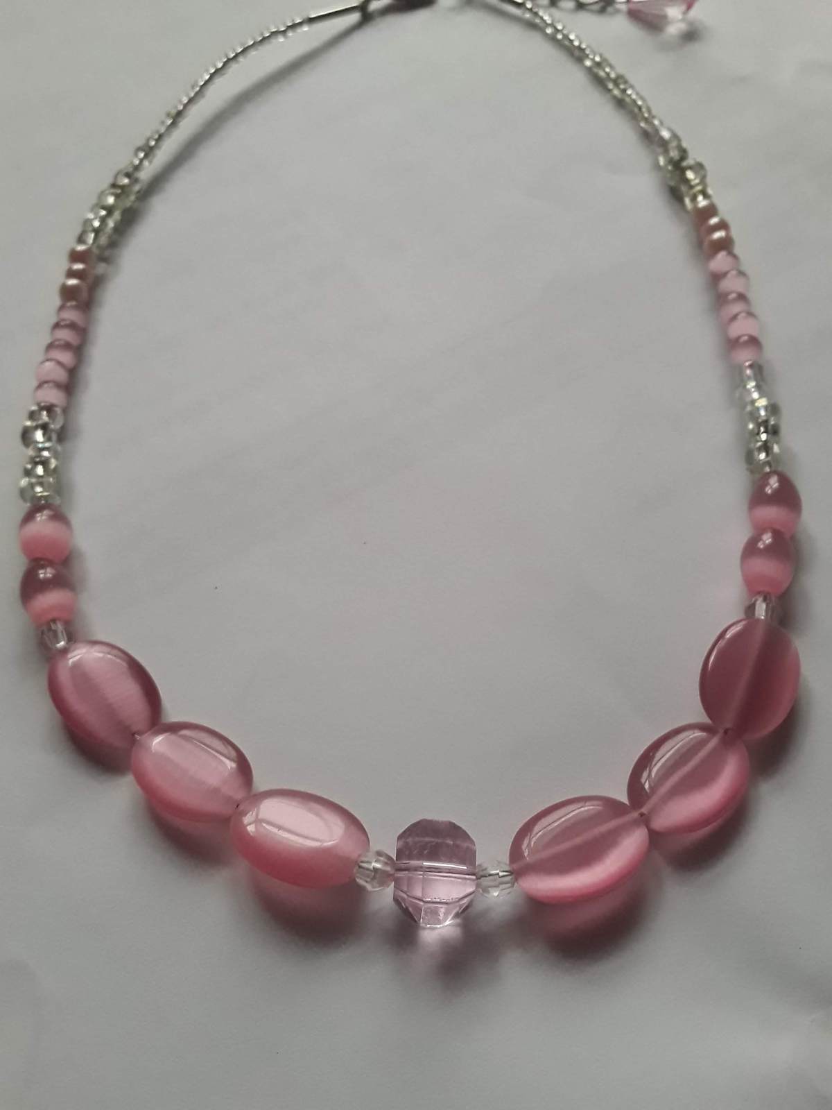 Inspired by Pink Crystal and Acrylic Choker Necklace Handmade ...