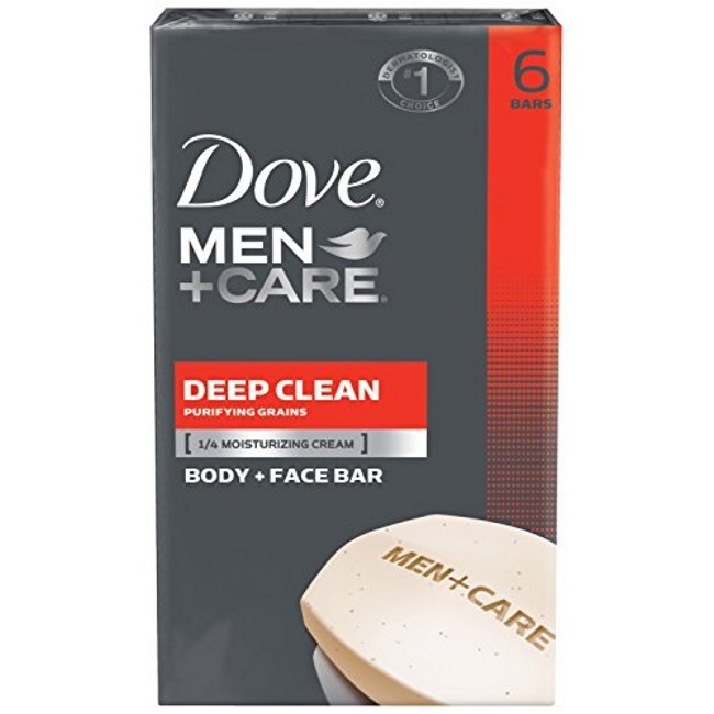 Dove Men+Care Body and Face Bar Deep Clean 4 Oz 6 Bars