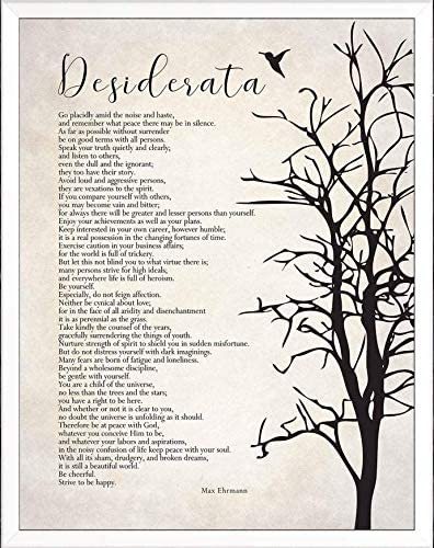 Primary image for Desiderata Poem Canvas And Poster Wall Art Gift Friend