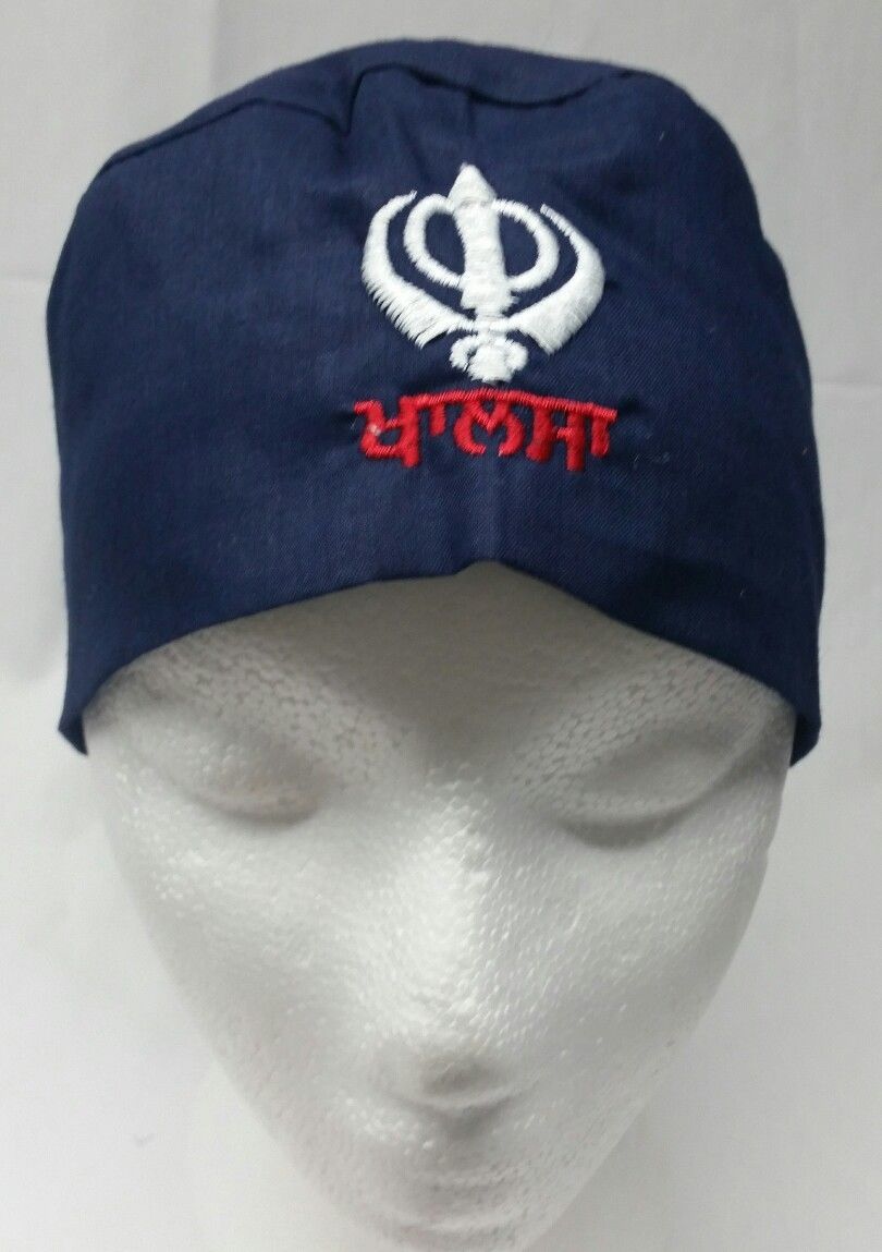 TURBAN Sikh de Punjabi patka pathka Singh KHANDA Bandana tête ...