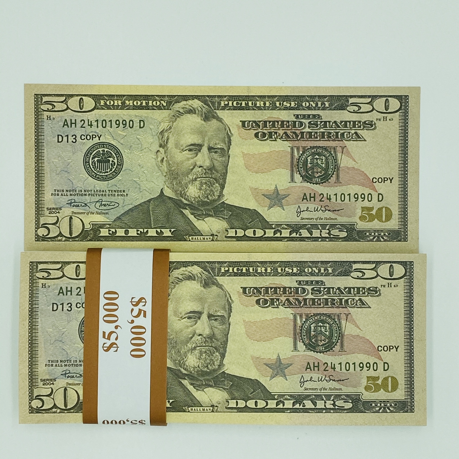 100 Pcs MIXED 100+50+20+10+5+1 Realistic Prop Movie Money Double