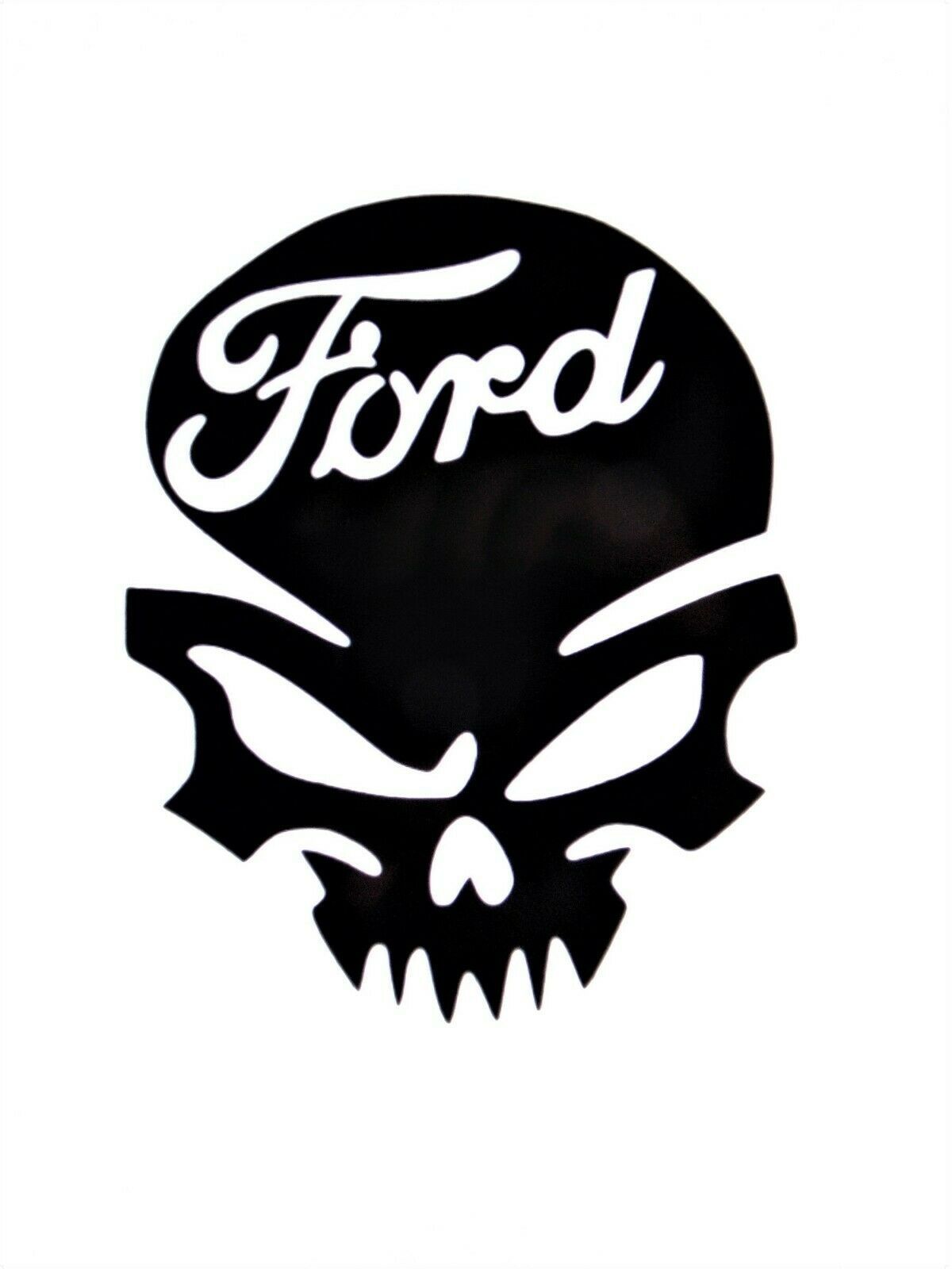 Ford Skull Die-Cut Vinyl Indoor Outdoor Car Truck Window Decal Sticker-21 Colors