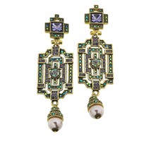 Heidi Daus "Classic Edition" Aurora Borealis Crystal Drop Earrings. - $55.95