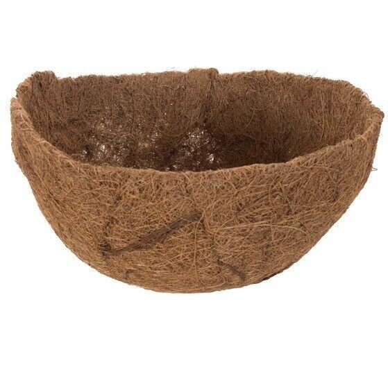 Primary image for 4 Coco Basket Liners 10” Coconut Coir Fiber Inserts Hanging Flower Wire Planter