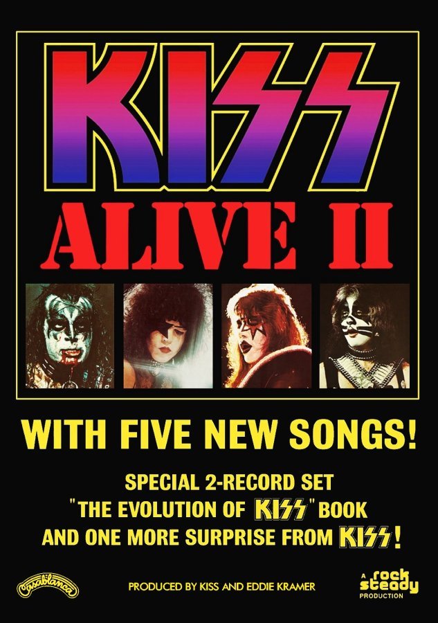 Primary image for KISS Band ALIVE II Promo Ad 20 x 30 Reproduction Poster - Rock Music Memorabilia