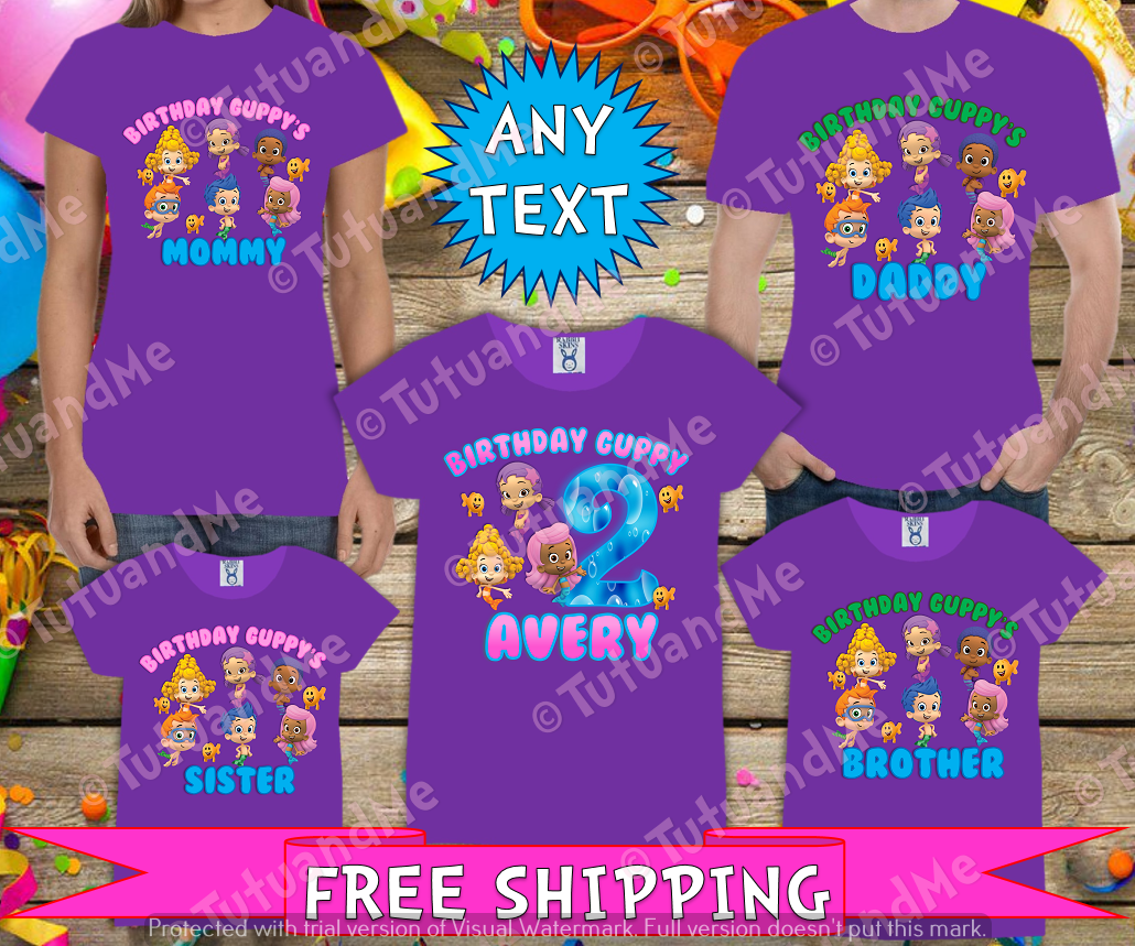 bubble guppies family shirts