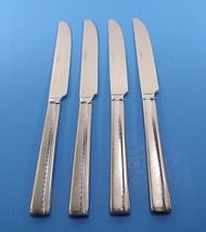 SCARCE REED AND BARTON GALLERY LOT OF 4 DINNER KNIVES STAINLESS FROSTED ... - $29.99