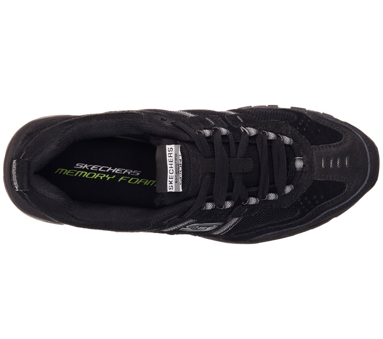 51241 EW Wide Width Black Skechers shoes Men's Memory Foam Sport ...