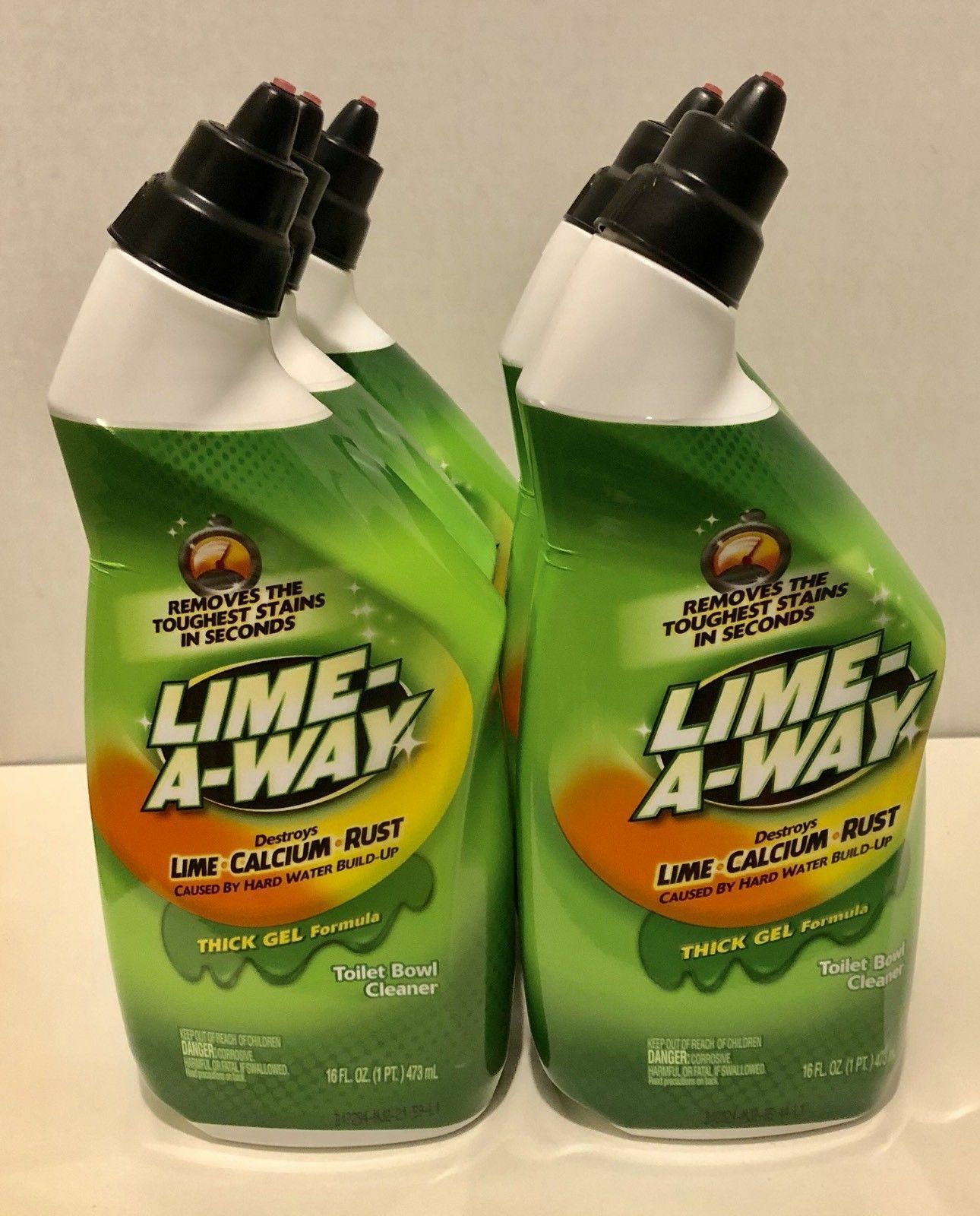 6 LIME-A-WAY Lime Away Thick Gel Formula Toilet Bowl Cleaner 16 fl oz ...