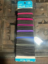CONAIR Value Pack Multicolored Hair Elastics Ties, 36 Pcs, #49430 - $8.59