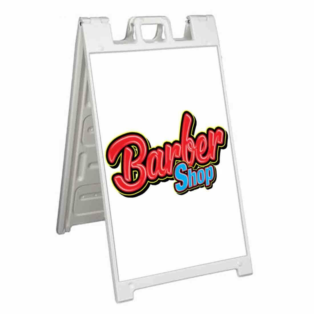 BARBER SHOP Signicade 24x36 Aframe Sidewalk Sign Banner Decal HAIRCUT ...