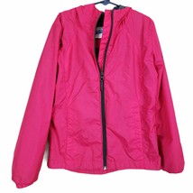 Columbia Sportswear Big Girls Pink Hooded Zip Up Jacket Windbreaker Size Small - $17.78