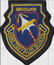 US Air Force Test Pilot School Graduate 4" Tall Patch - Hook and Loop - $13.99