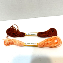 Lov Mag Ebroidery Floss New Unused Light Orange and Dark Orange Lot of 2 - $8.64