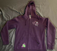 Disney Parks Sz Xl Girls Youth Minnie Mouse Hoodie Jacket, Purple w/POCKETS - $18.65
