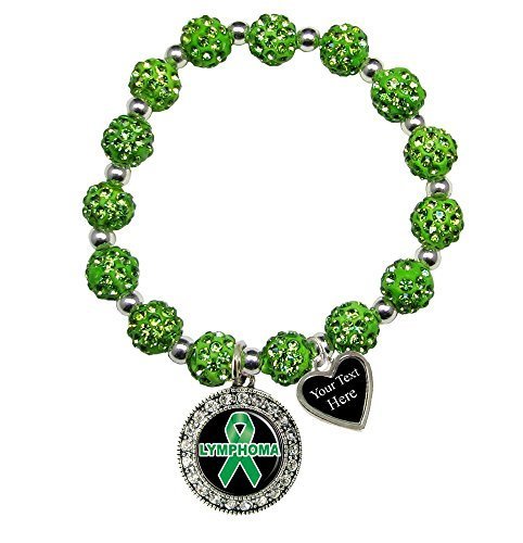 Holly Road Lymphoma Awareness Green Bling Stretch Bracelet Jewelry Choose Your T