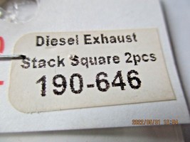 Cal Scale # 190-646 Diesel Exhaust Stack Square. 2 Each. HO-Scale image 2