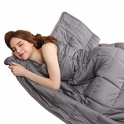 BUZIO Weighted Blanket 15 lbs for 140-180 lbs Persons Heavy Blanket for