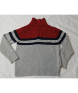 Tommy Hilfiger Youth Boys S/P 8/10 Blue Red Gray Full Zip Cardigan Sweater - $10.88