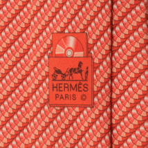 100% Auth HERMES TIE Silk Necktie Mens COMPACT DISCS Pattern 645690 - $199.95