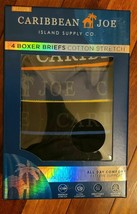 NIB Caribbean Joe Boxer Briefs 4 Pack Micro Modal Cotton Stretch S M L XL  - $20.99