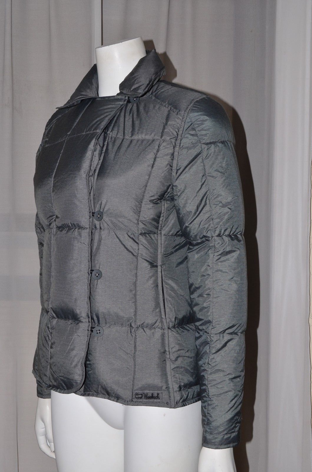 WOOLRICH Down Packable Puff Jacket Ladies Gray Coat size Small S Medium