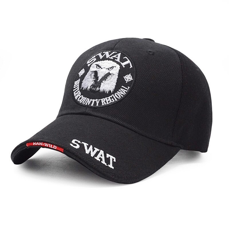 New Men Eagle SWAT Tactical Baseball Cap Army Snapback Hat Cotton Bone
