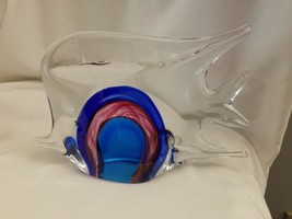 MURANO ART GLASS FISH Sculpture Tropical Angelfish Aquarium Italian Blow... - $116.77