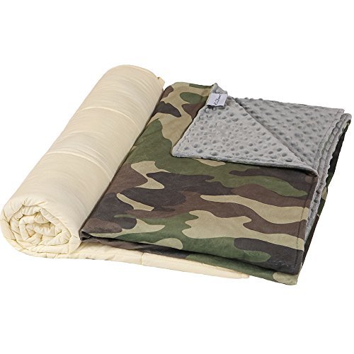 Hiseeme Weighted Blanket & Washable Removable Cover for Kids and