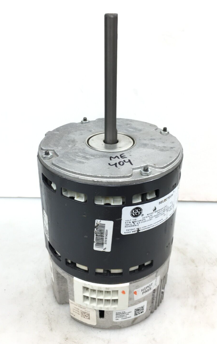 SELECTECH M55PWNPF-3381 ECM Blower Motor 1HP 115V 1200 RPM Var SPD used ...