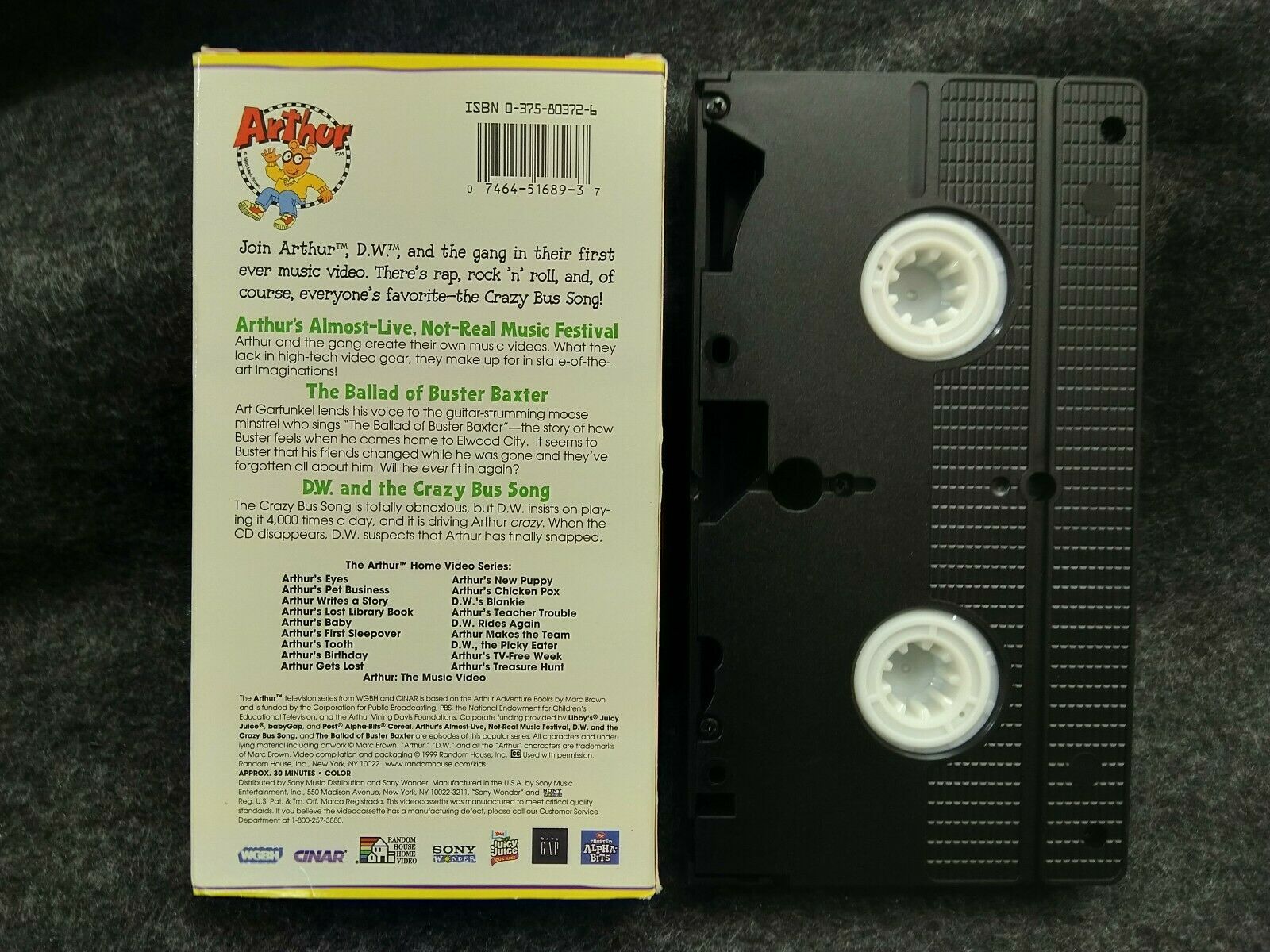 VHS Arthur - Arthur The Music Video (VHS, 1999) - VHS Tapes
