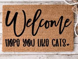 Hope you Like Cats Doormat, Wedding Gift, Custom Doormat, Personalized C... - $29.95+