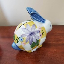 Andrea by Sadek Rabbit Bank, Bunny Bank, Porcelain Rabbit Flowers, Easter Decor image 6