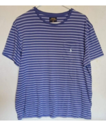 Polo Ralph Lauren Men&#39;s T-Shirt Size L Short Sleeve Tee Blue White Strip... - $7.24