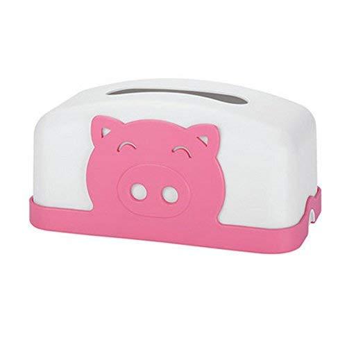 PANDA SUPERSTORE Lovely Pig ABS Tissue Paper Holder (White/Pink,22.512.710.9CM)