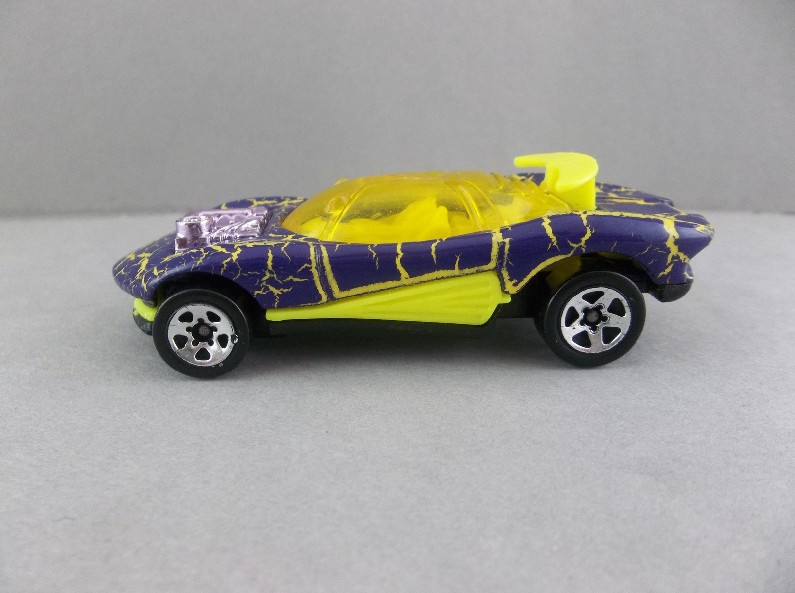 Hot Wheels 1994 Flashfire Krackle Car Series 4 Purple Neon Yellow ...