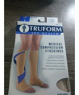 Truform 0865 Beige Firm Compression Below Knee Open Toe Stockings Size L... - $14.65