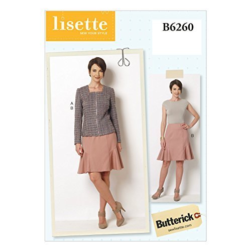 Butterick Patterns B6260A50 Misses Jacket and Skirt, A5 (6-8-10-12-14)