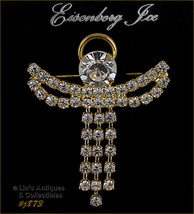 Eisenberg Ice Signed Rhinestone Angel Pin (#J873) - $50.00