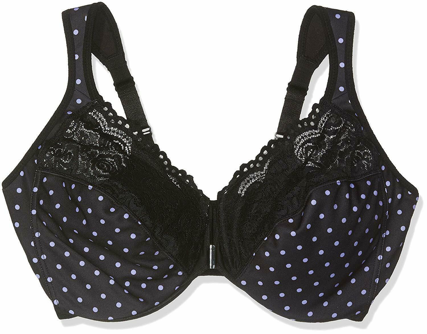 GLAMORISE Polka Dot Wonderwire FrontClose Bra, US 48G, UK 48F, NWOT