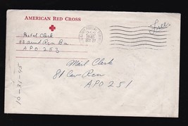 Wwii American Red Cross Us Army Postal Service October 27 1945 Free Mail - $2.98