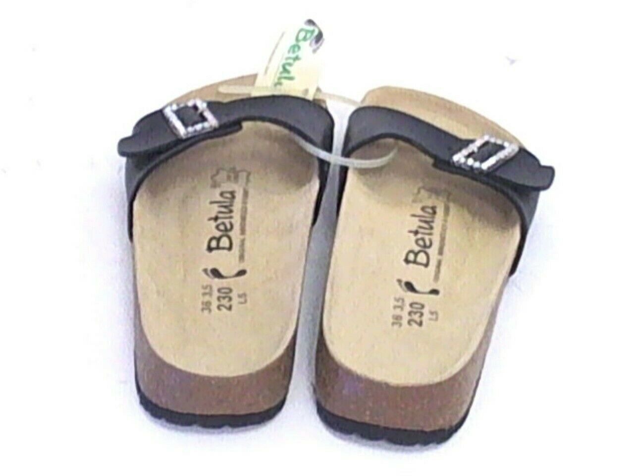 black betula flip flops