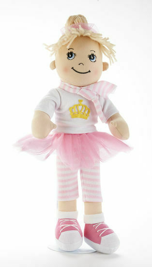 Adorable Apple Dumplin' Cloth 14 Doll by Delton - Pink Crown Doll