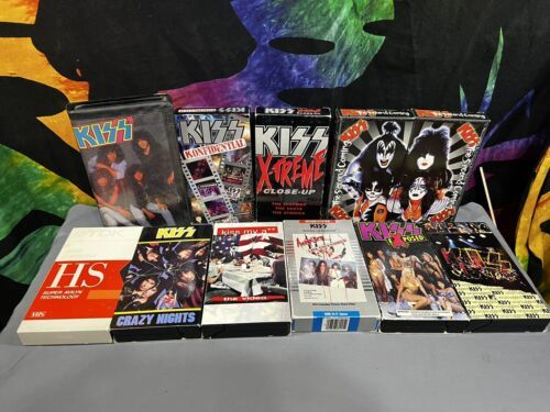 Vintage Kiss VHS Lot Of 9 Animalize Crazy Nights Kiss My Ass Exposed ...