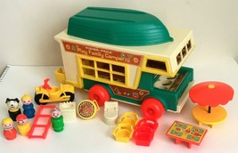 1974 Fisher Price Camper Set 994 Little People Play Family Complete Vintage - $115.00
