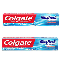 2-New Colgate Max Fresh Toothpaste With Mini Breath Strips, Cool Mint, 7.6 Ounce - $18.89