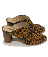 Louise et Cie 6.5 Kimba Mule Sandal Womens Calf Hair Open Toe Cheetah Pr... - $48.50